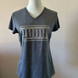 Puma Gray Short Sleeve Tee with Premium Comfort
